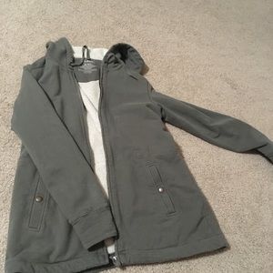 L.L. Bean green sinch-waste hoodie